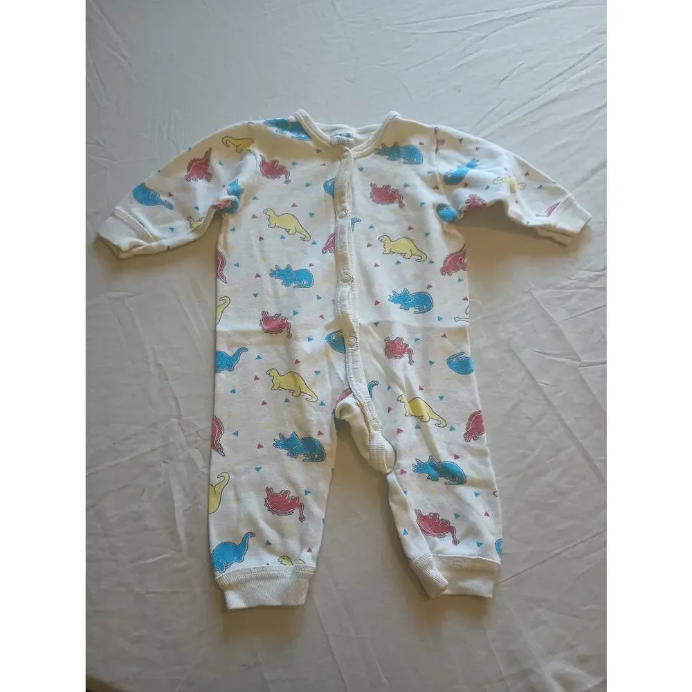 Vintage Carters Rainbow Dinosaur Sleeper Infant Size 12-18‎ Months